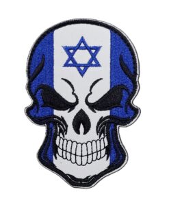 פאצ' גולגולת - דגל ישראל - רקום