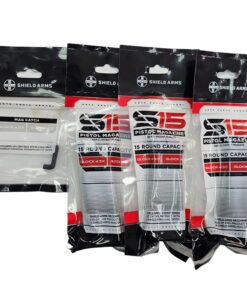 Alternative view of 3 מחסניות 15 כד' + 3 מאריכי מחסניות 5 כד' כל אחת + תפס ברזל לגלוק 43X ו-48 - SHIELD ARMS