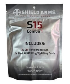 Alternative view of 3 מחסניות 15 כד' + תפס ברזל לגלוק 43X ו-48 - SHIELD ARMS