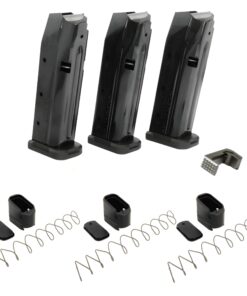 3 מחסניות 15 כד' + 3 מאריכי מחסניות 5 כד' כל אחת + תפס ברזל לגלוק 43X ו-48 - SHIELD ARMS